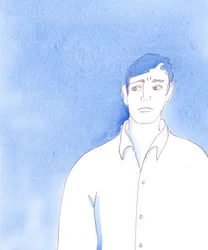 Algunos católicos que actualmente "luchan" dentro de la Iglesia para difundir sus puntos de vista erróneos sobre el pecado y la santidad, algún día mirarán hacia atrás, 2005 (acuarela sobre papel)