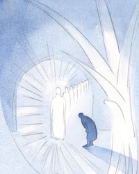 A veces, Cristo está presente para el alma, en su gloria, adorado por nuestro ángel de la guarda. Solo necesitamos asistir y adorar