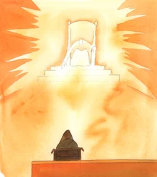 El Padre escucha con impaciencia nuestras plegarias pidiendo ayuda para nosotros y para los demás, 2005 (acuarela sobre papel)