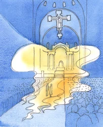 El Dios todo santo y majestuoso a quien alabamos en la Misa, a través de Cristo Su Hijo, está presente aquí