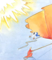 Esas Almas Santas que han sido ayudadas por nuestras oraciones, y que están listas para el Cielo, son como personas que han sido arrastradas por un gran acantilado, para llegar con alegría y gratitud a la cima, desde donde pueden ver la gloria del Cielo ce