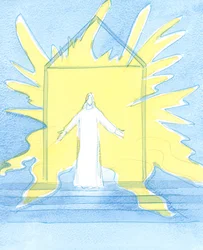 Podemos encontrarnos con Cristo en el tabernáculo. Es como si la luz del Cielo brillara detrás de Él, mientras nos escucha y derrama sus gracias sobre nosotros