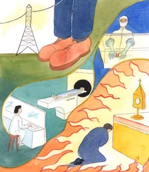 Siempre que sabemos que estamos tratando con una sustancia poderosa, cambiamos sabiamente nuestro comportamiento, 2005 (acuarela sobre papel)