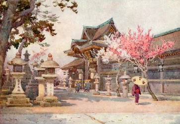 En Kitano Tenjin (litografía en color)