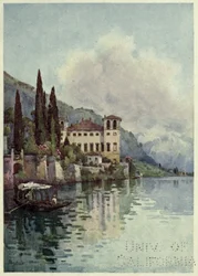 Gravedone, Lago di Como, Ilustración de "Los lagos italianos" de Richard Bagot