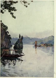 La punta de Bellagio, lago de Como, ilustración de "Los lagos italianos" de Richard Bagot