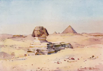 La Esfinge (litografía en color)