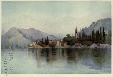 Varenna, Lago di Como, Ilustración de "Los lagos italianos" de Richard Bagot