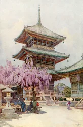 Wistaria, Kyomidzu (litografía en color)
