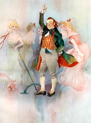 Willie Edouin en La Poupee, c. 1902