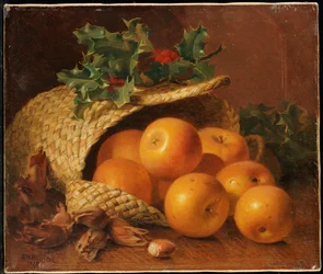 Naturaleza Muerta con Manzanas, Avellanas y Acebo, 1898