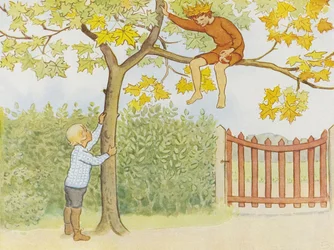 Lasse el Pequeño en el jardín, 1923, 001