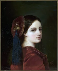 Retrato de la condesa Katarzyna Potocka (1825-1907), de apellido Branicka - Elzbieta Krasinska (1820-1876). Óleo sobre lienzo