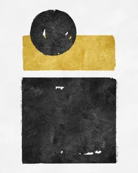 Geometría abstracta dorada y negra