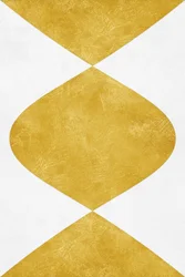 Reloj de arena abstracto dorado