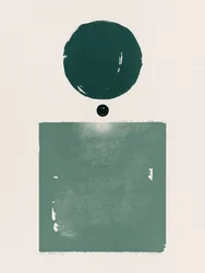 Formas abstractas en verde