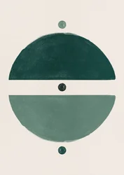 Equilibrio de formas verdes