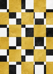 Mosaico cuadrado negro y dorado