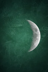 Luna creciente verde oscuro