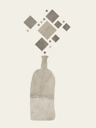 Botella geométrica flotante