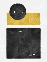 Abstracto geométrico negro y dorado