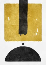 Formas geométricas doradas y negras