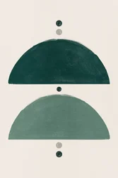 Equilibrio de formas verdes