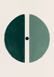 Círculo verde partido