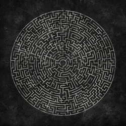 Laberinto circular intrincado