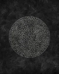 Laberinto circular intrincado