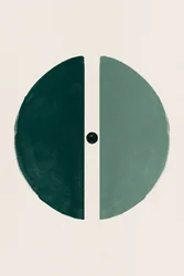 Diseño minimalista con círculos verdes