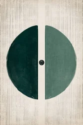 Círculo verde dividido minimalista