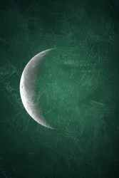 Luna creciente verde mística