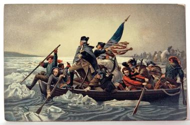Historia. EE.UU. George Washington cruza el Delaware