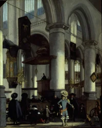 Interior de la Oude Kerk, Delft