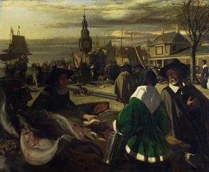 Mercado en La Haya, c.1660