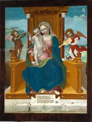 Virgen con el Niño y ángeles