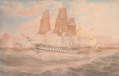 HMS Ganges y Thetis frente a Río de Janeiro