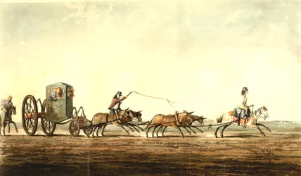 Coche correo, Provincia de Buenos Aires, c.1818