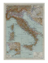 Mapa de la Italia moderna, c1910s