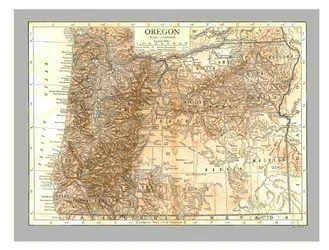 Mapa de Oregón, c. 1910