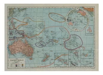 Mapa del Océano Pacífico, c1910s