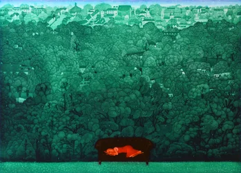 Ensueño bajo la lluvia, 2009 (aguafuerte)