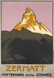 Cartel publicitario de Zermatt, Suiza