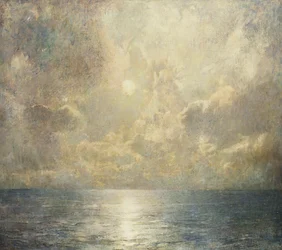 Paisaje marino a la luz de la luna