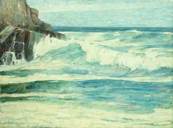 Surf breaking on Rocks, c.1912 (óleo sobre lienzo)