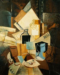 Naturaleza muerta cubista, c.1920 (óleo sobre lienzo)