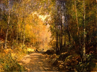 Camino forestal cerca de Schärfling, 1890