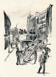 De un dibujo a tiza de Emil Orlik, c1900