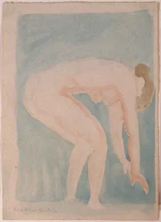 Estudio de un desnudo (acuarela)